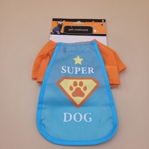 Super Dog Pet Costume - Orange and Blue